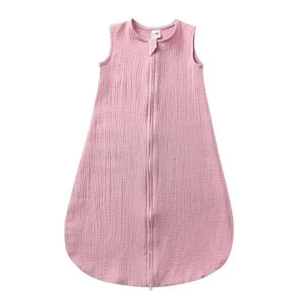 Comfortable Cotton Linen Baby Sleeping Bag in Linen Vest Style