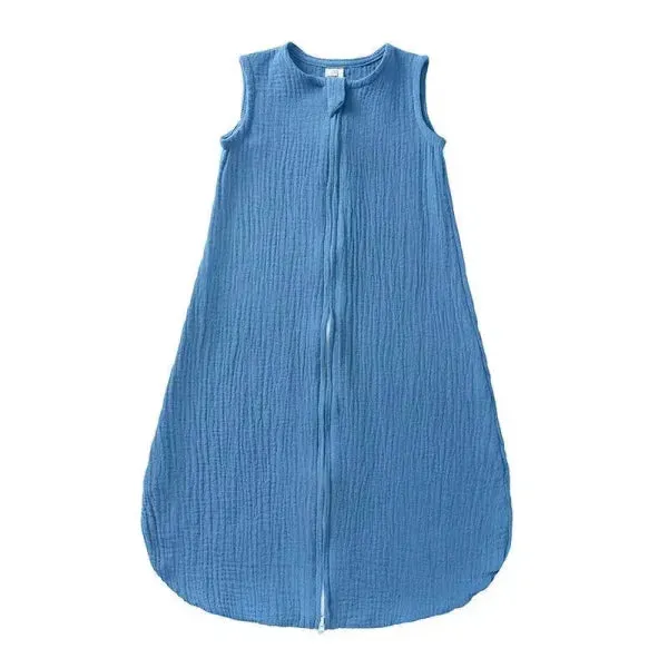 Comfortable Cotton Linen Baby Sleeping Bag in Linen Vest Style