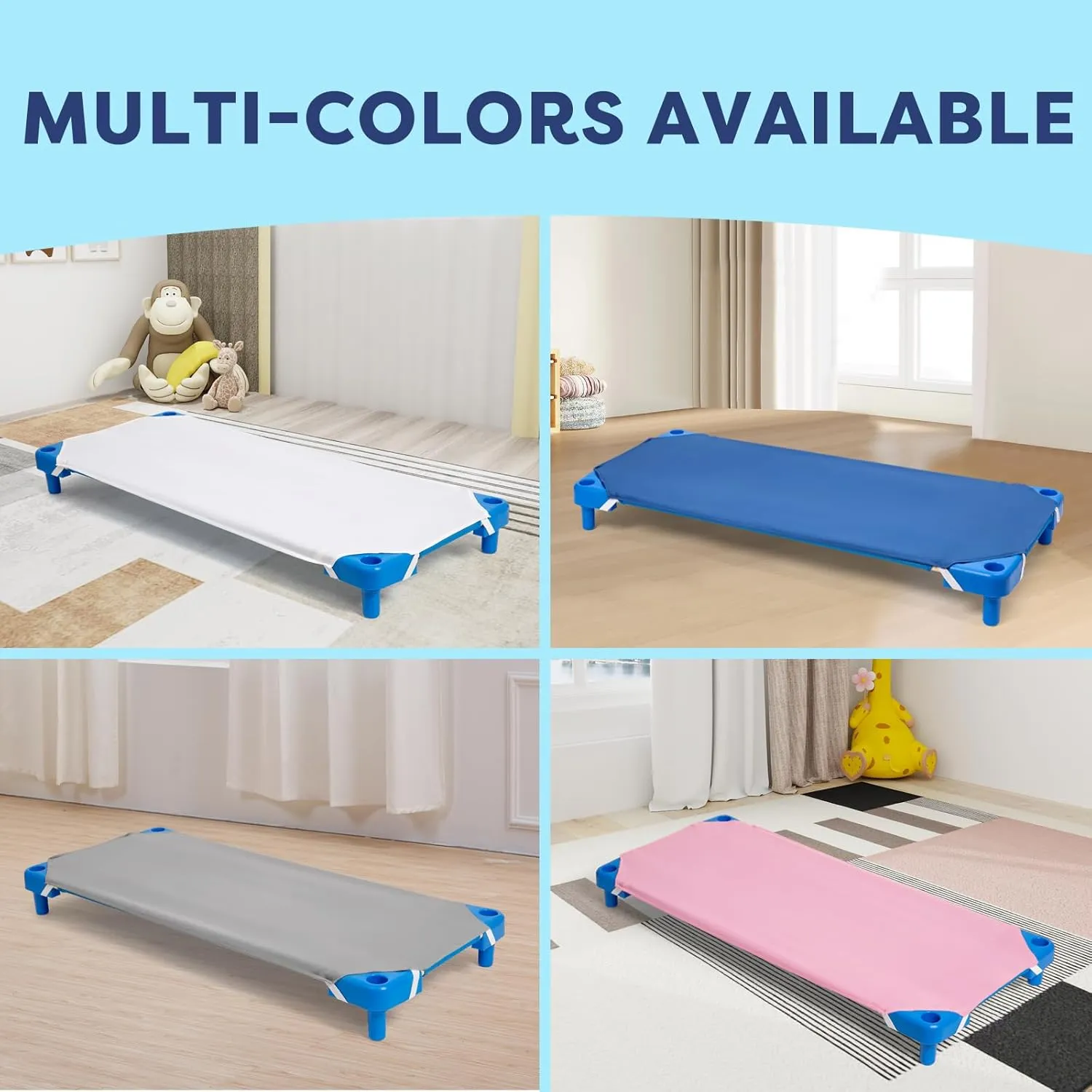 Comfyanno Cot Sheets for Daycare Standard Size - 23" x 51" - 10 Pack Bulk - Daycare Essentials - Soft & Comfortable Brushed Microfiber - Fitted Cot Cover - for Preschool Kids Nap Time - White