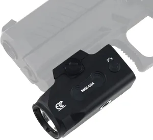 Compact Tactical Flashlight 500 High Lumens, Magnetic Rechargeable for Pistol,Handgun,Shotguns,Airsoft Light, Picatinny Rail Mounted Accessories