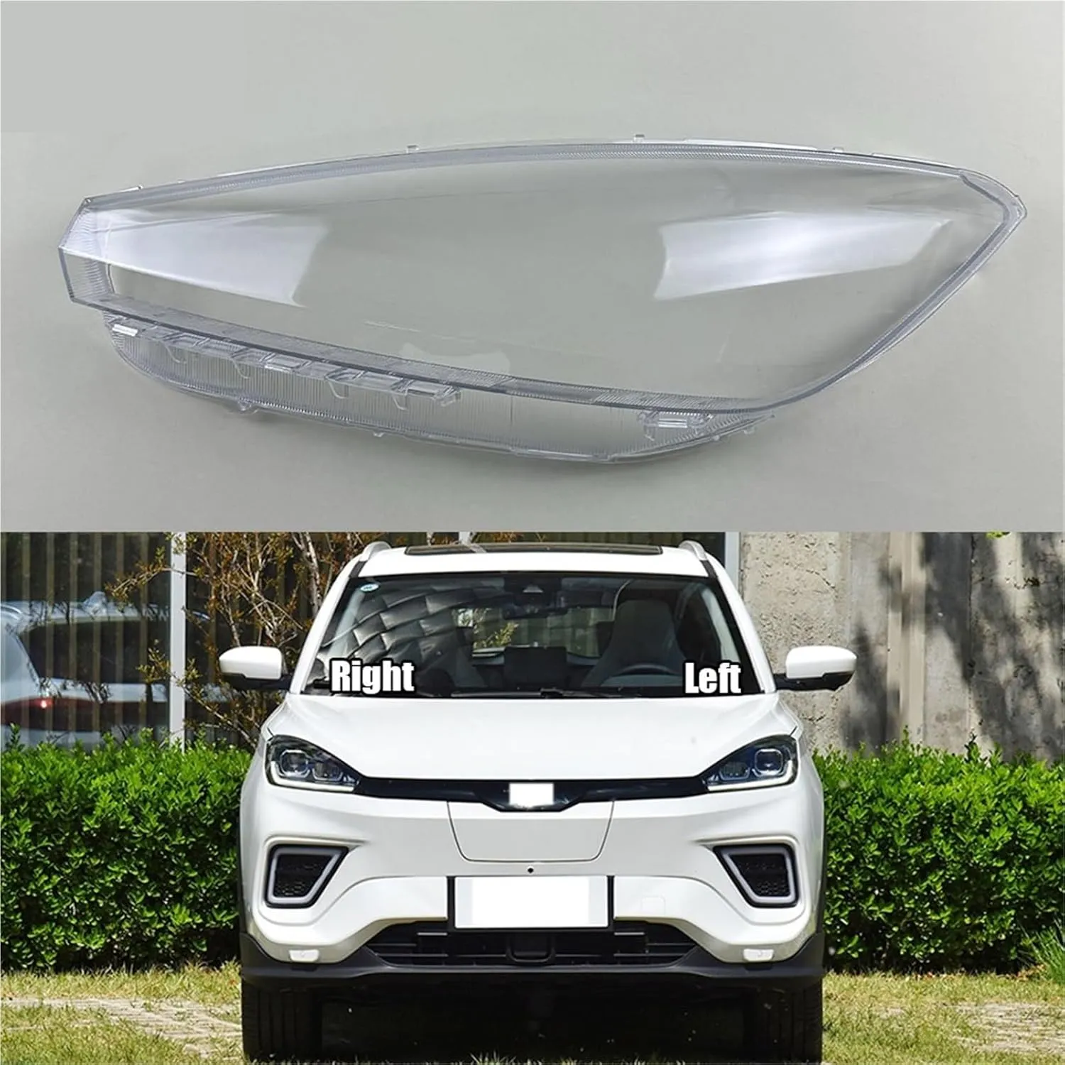 Compatible For Weltmeister EX5 2018-2021 Headlamp Cover Transparent Shade Lamp Headlight Shell Lens Plexiglass Replace Original Lampshade(1PCS left side)