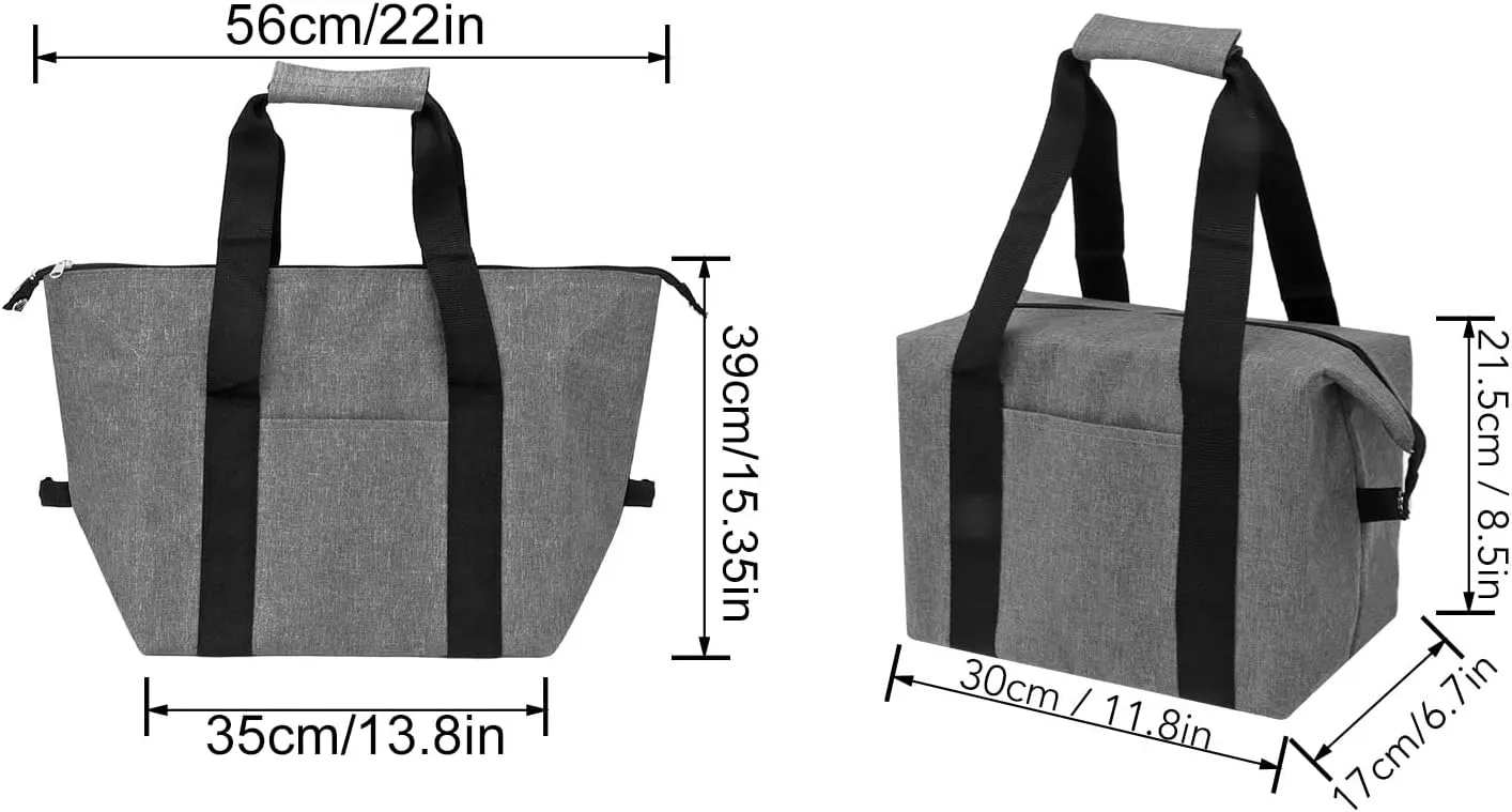 Cooler Bag, Large Foldable Cooler Bag, Insulated Mini Beach Cooler Soft Lunch Bag Box, Portable Travel Cooler, Large Leakproof Camping Cooler for Travel Car Picnic Beach (Large