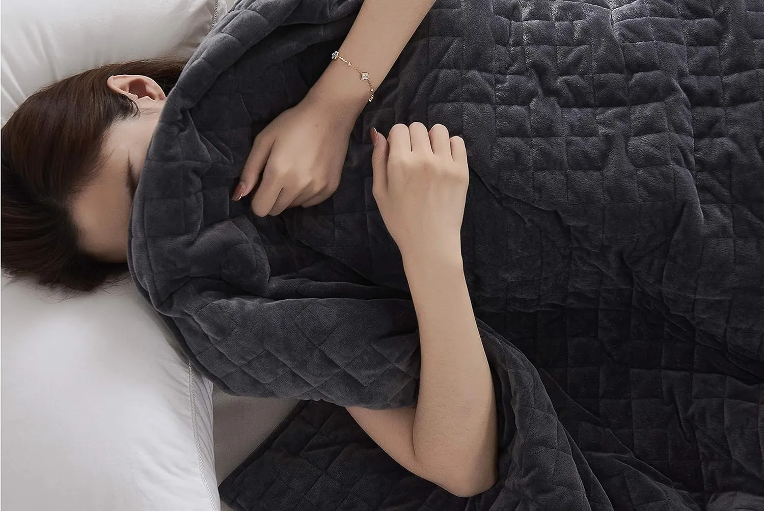 CoolZen™ Cooling Weighted Blanket 20 lbs with Removable Cover — Heavy Blanket for Adults, Calming, & Sleeping — Weighted Comforter with Premium Glass Beads for All Seasons — 60”x80” Queen Bed Size