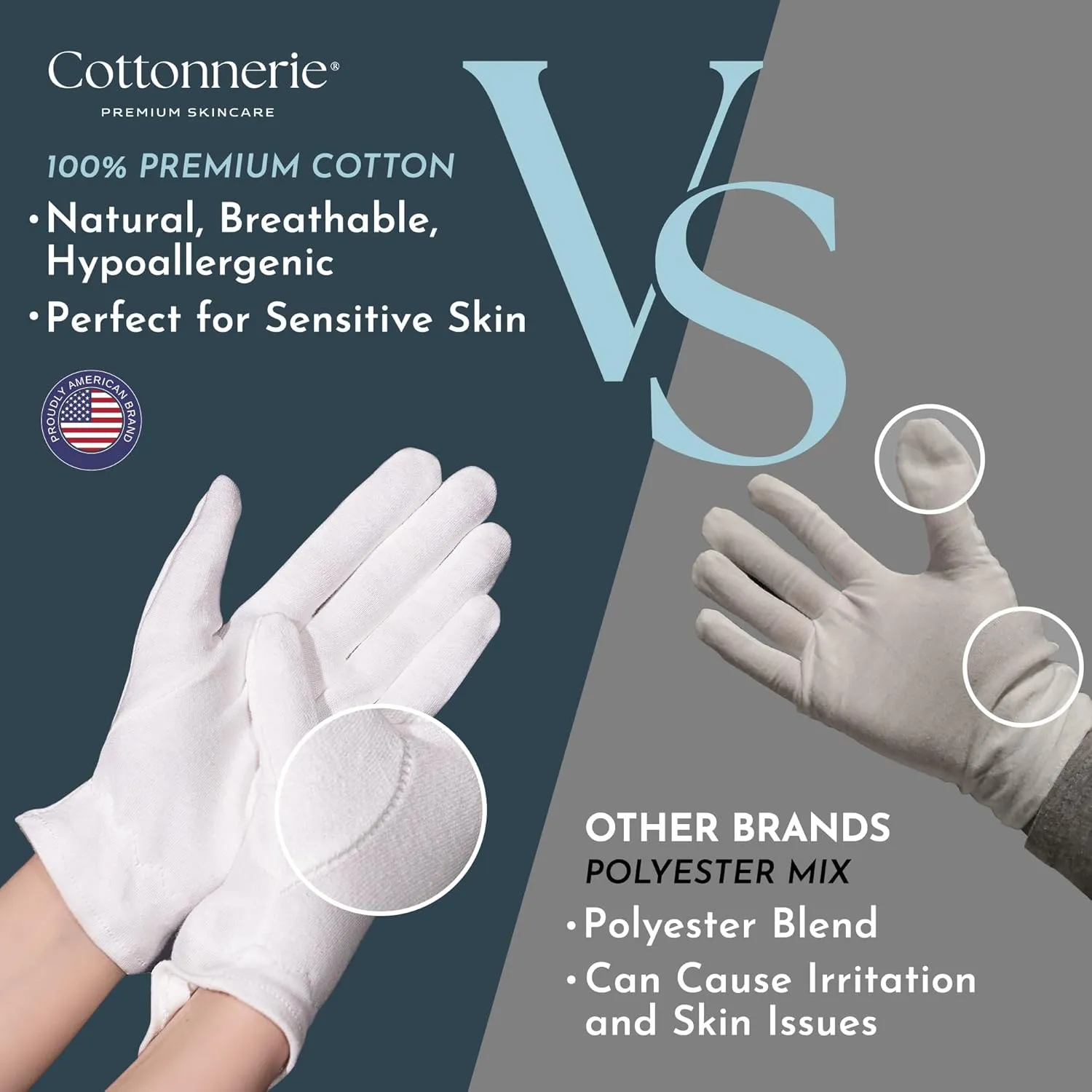 Cotton Gloves for Dry Hands Sleeping, Moisturizing Gloves Overnight, Hand Moisturizer Gloves, Moisture Gloves for Dry Hands Overnight, Sleeping Gloves, Eczema Gloves, Medium 7 Pair
