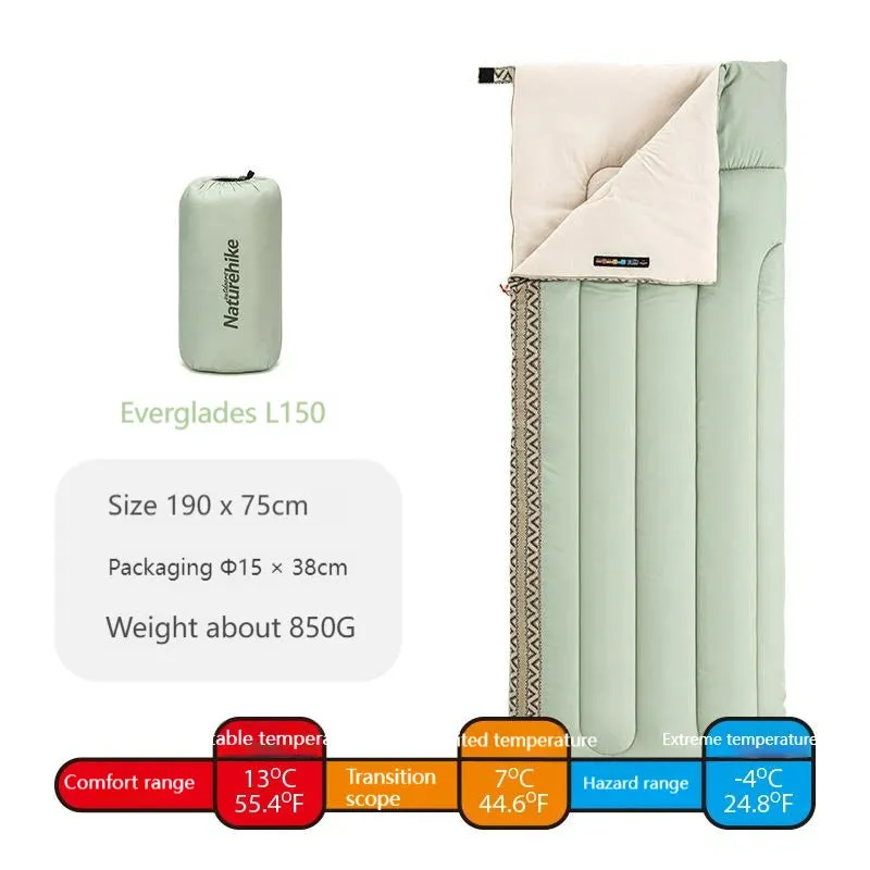 Cotton Sleeping Bag - Warm and Thick for Outdoor Camping, Splicable for Autumn and Winter, Breathable Design