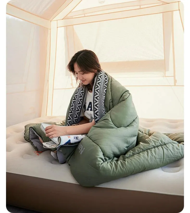 Cotton Sleeping Bag - Warm and Thick for Outdoor Camping, Splicable for Autumn and Winter, Breathable Design