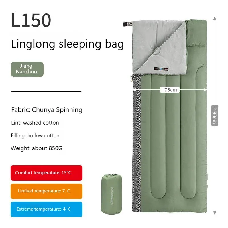 Cotton Sleeping Bag - Warm and Thick for Outdoor Camping, Splicable for Autumn and Winter, Breathable Design