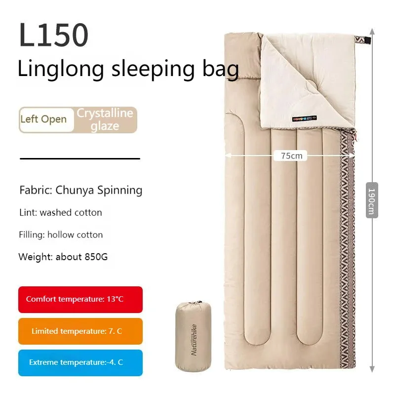 Cotton Sleeping Bag - Warm and Thick for Outdoor Camping, Splicable for Autumn and Winter, Breathable Design