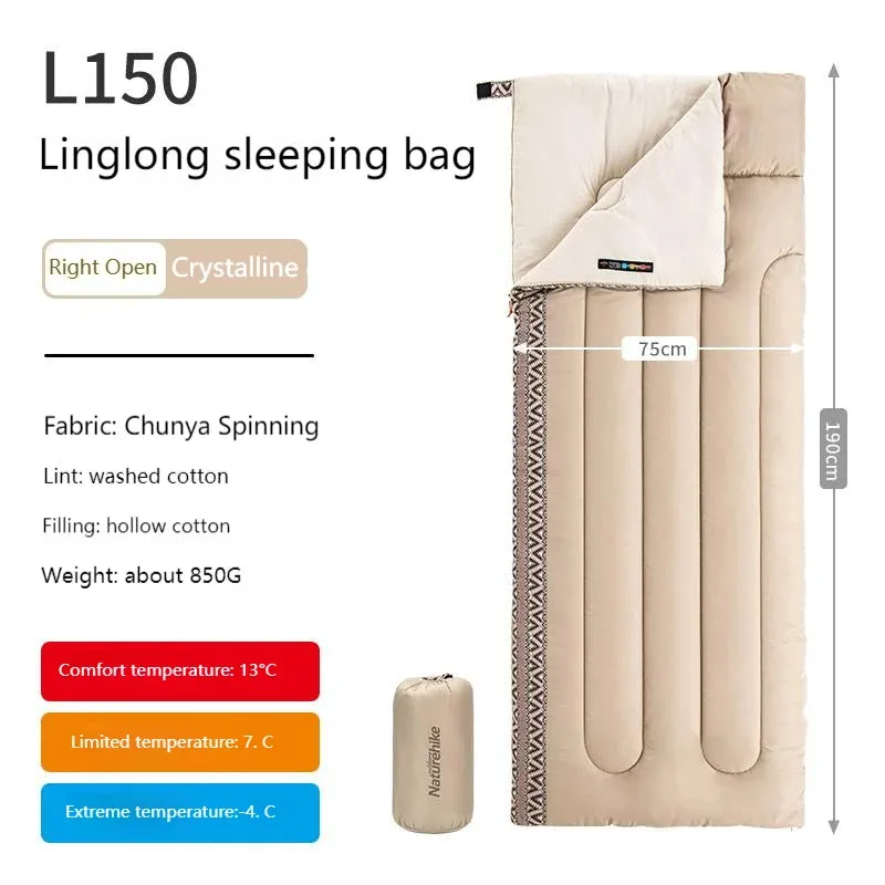 Cotton Sleeping Bag - Warm and Thick for Outdoor Camping, Splicable for Autumn and Winter, Breathable Design
