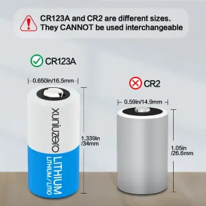 CR123A Batteries (6-Pack) – Photo Non-Rechargeable Lithium Battery –3 Volt 123 Battery Lithium 10 Years Shelf Life