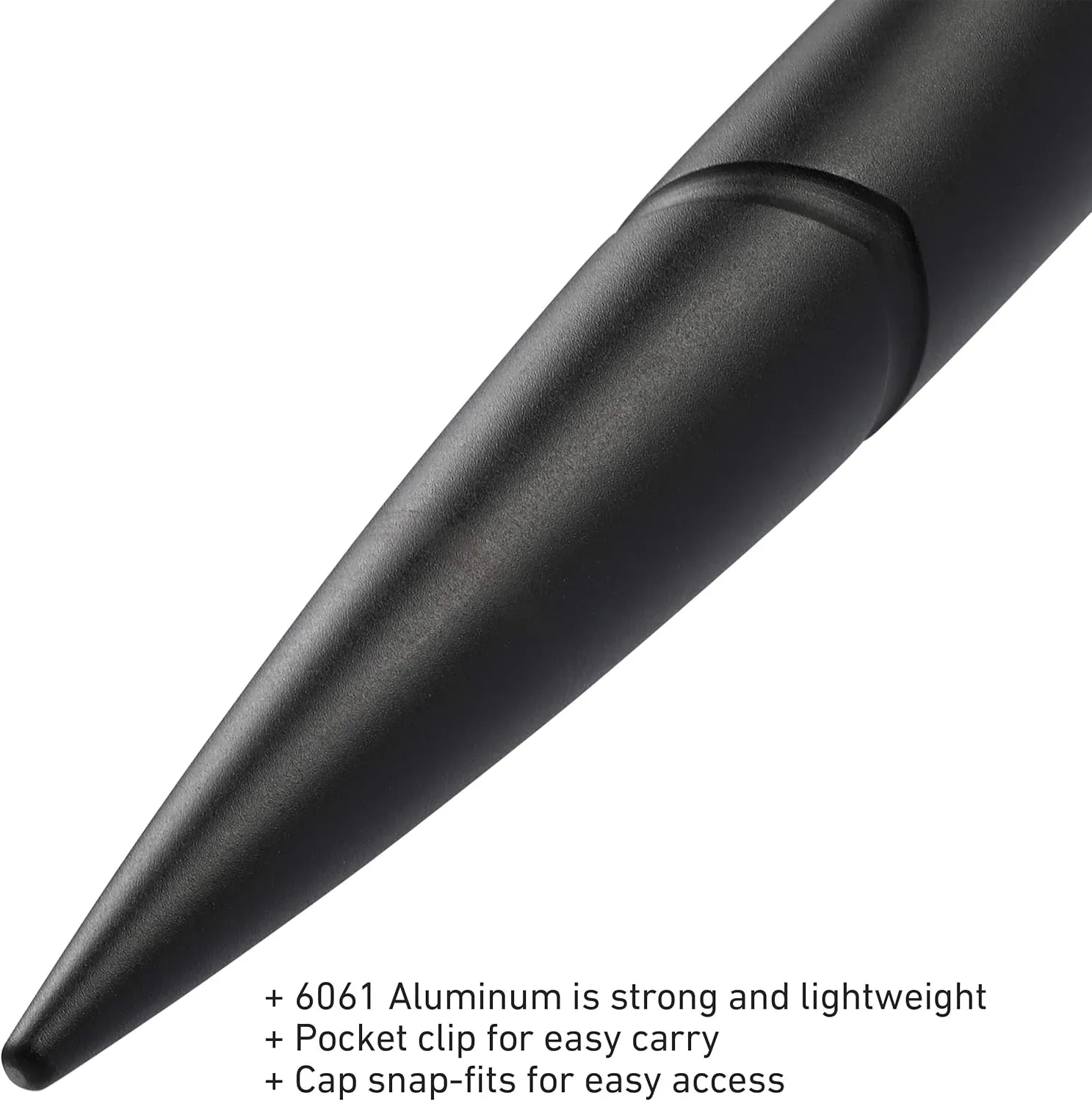 CRKT Williams Tactical Pen 2: Low Profile, EDC Self Defense Survival Pens Made of Black Anodized Aluminum with Fisher Space Ink Cartridge, and Pocket Clip TPENWP