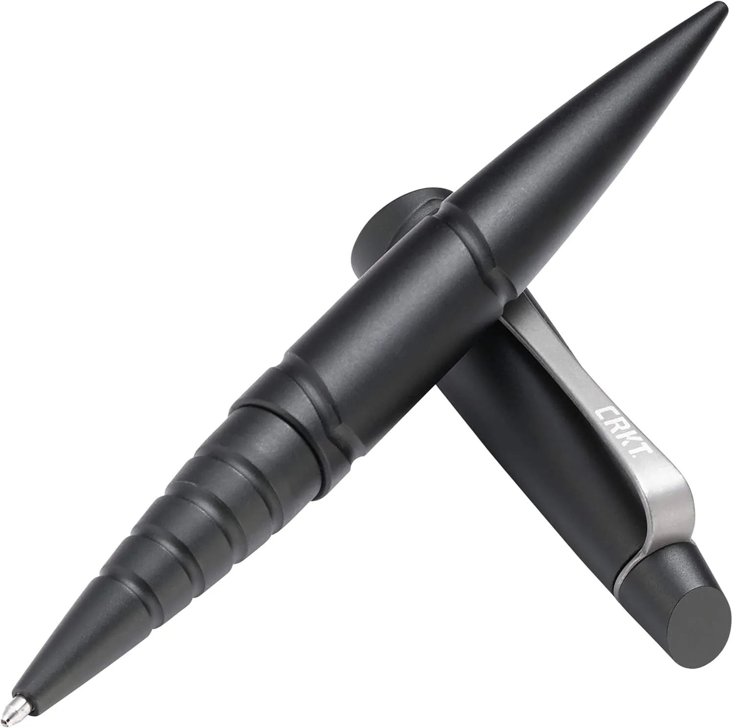 CRKT Williams Tactical Pen 2: Low Profile, EDC Self Defense Survival Pens Made of Black Anodized Aluminum with Fisher Space Ink Cartridge, and Pocket Clip TPENWP