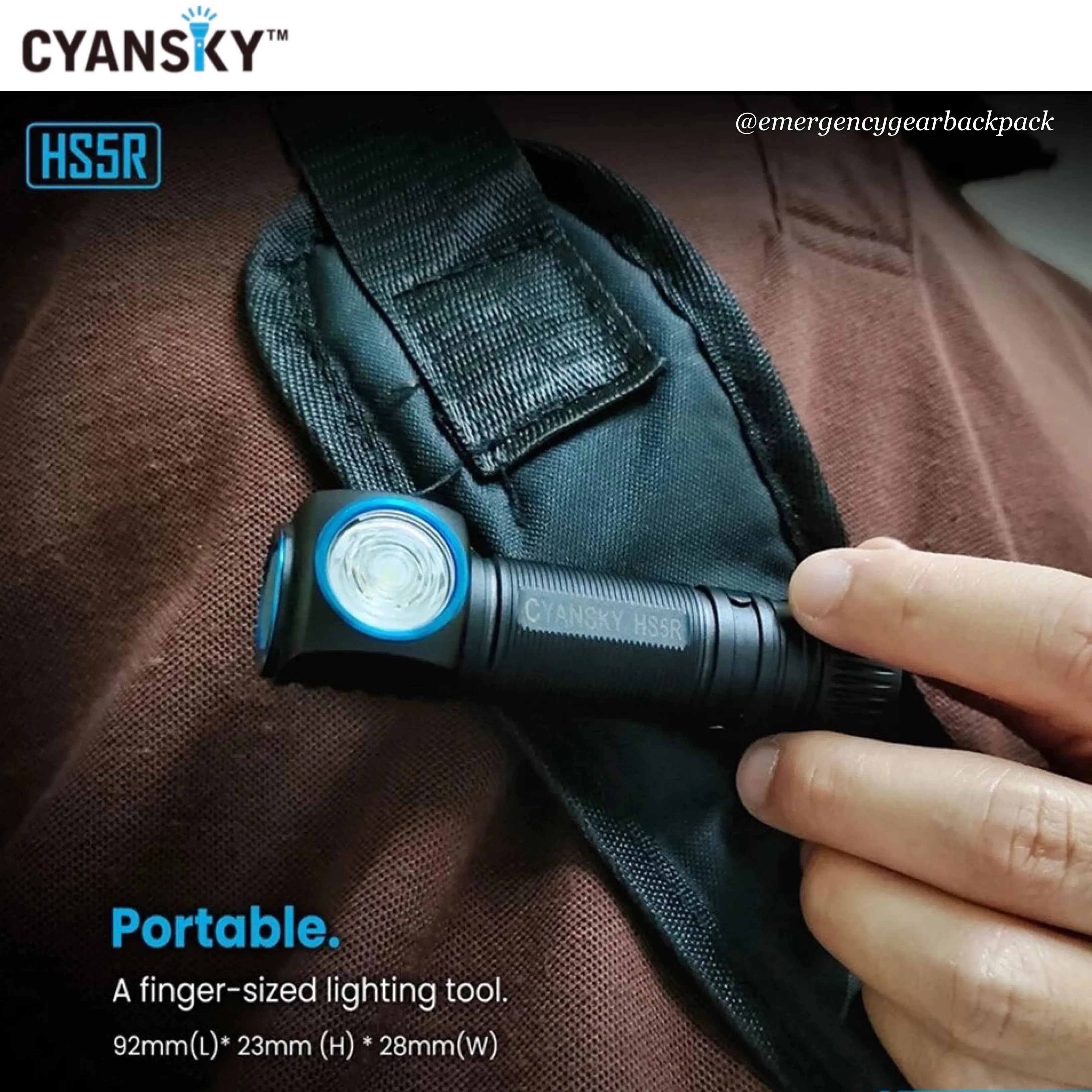Cyansky HS5R Multifunction Headlamp 1300LMS 200M