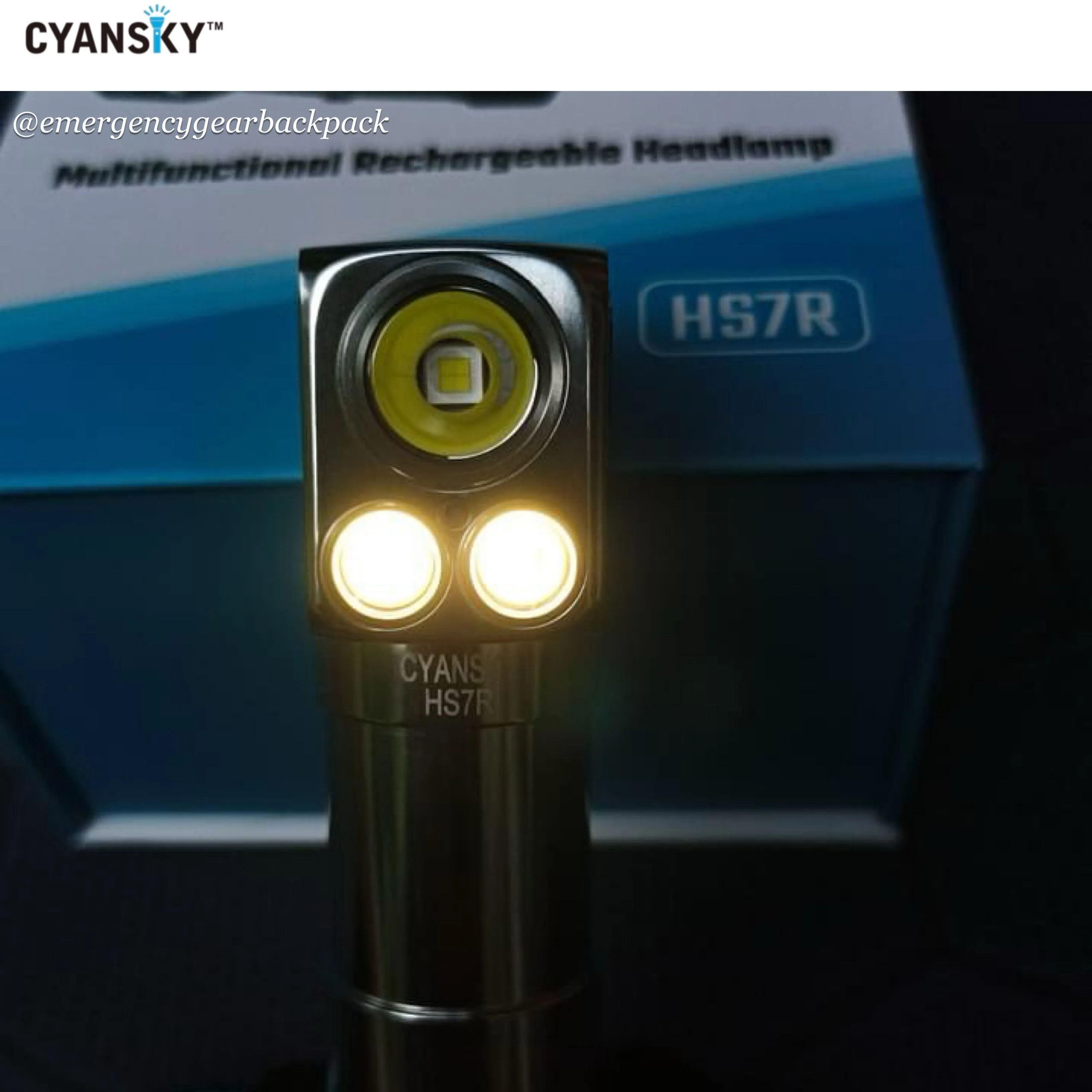 Cyansky HS7R Multifunctional Rechargeable L-shaped Headlamp Updated Version