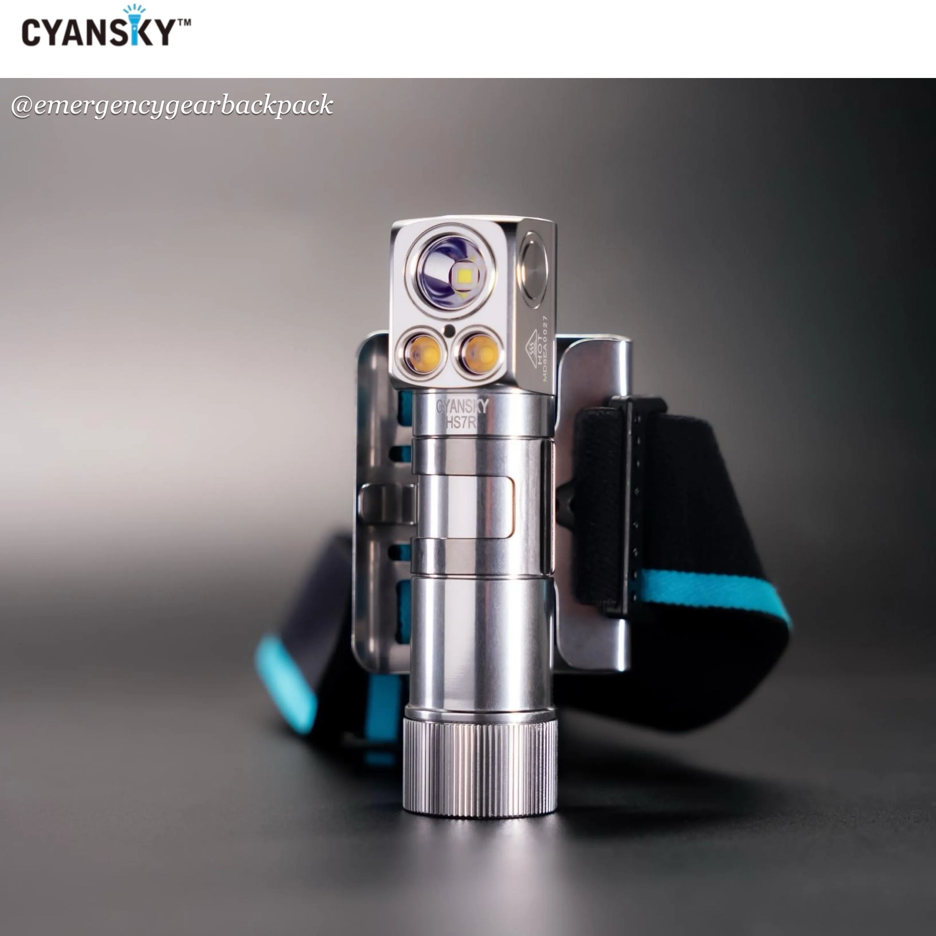 Cyansky HS7R Multifunctional Rechargeable L-shaped Headlamp Updated Version