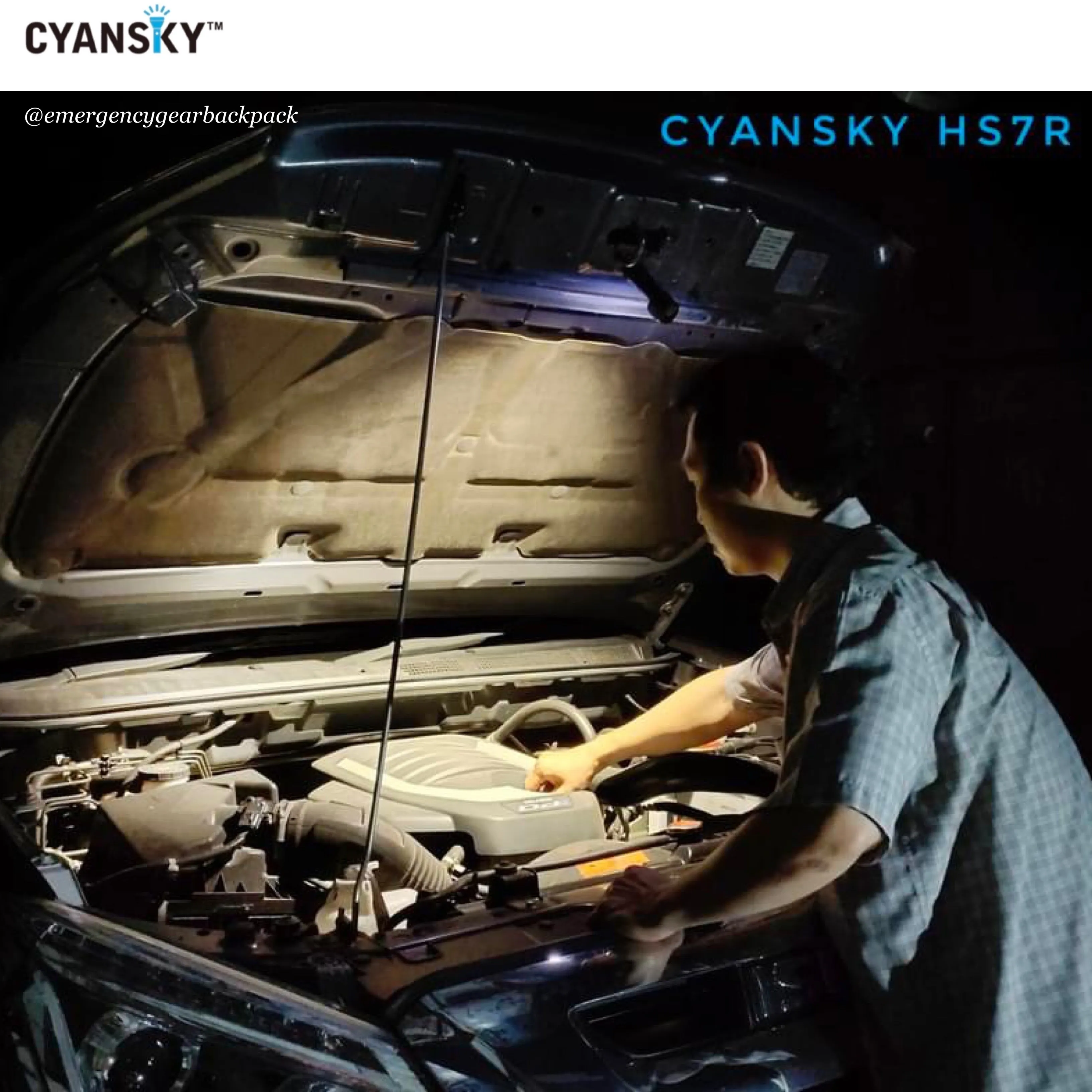 Cyansky HS7R Multifunctional Rechargeable L-shaped Headlamp Updated Version