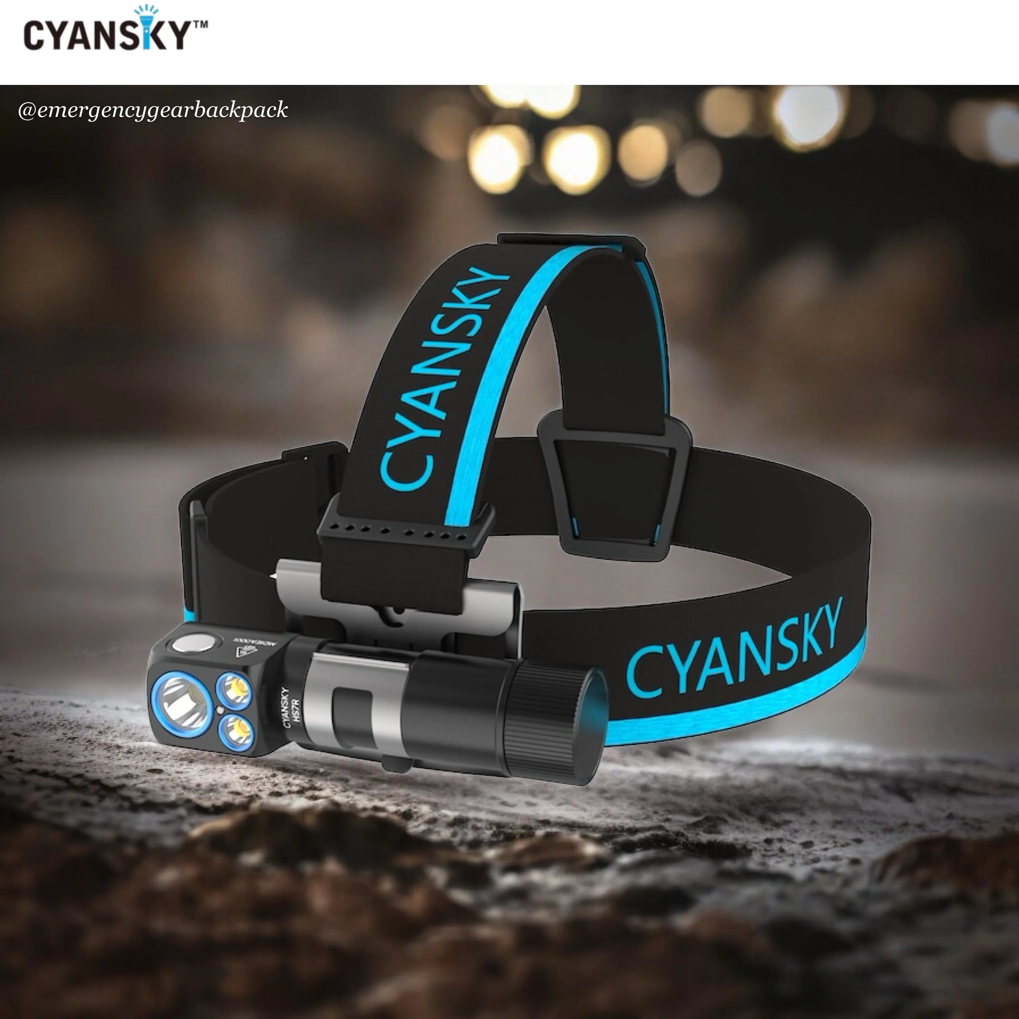 Cyansky HS7R Multifunctional Rechargeable L-shaped Headlamp Updated Version