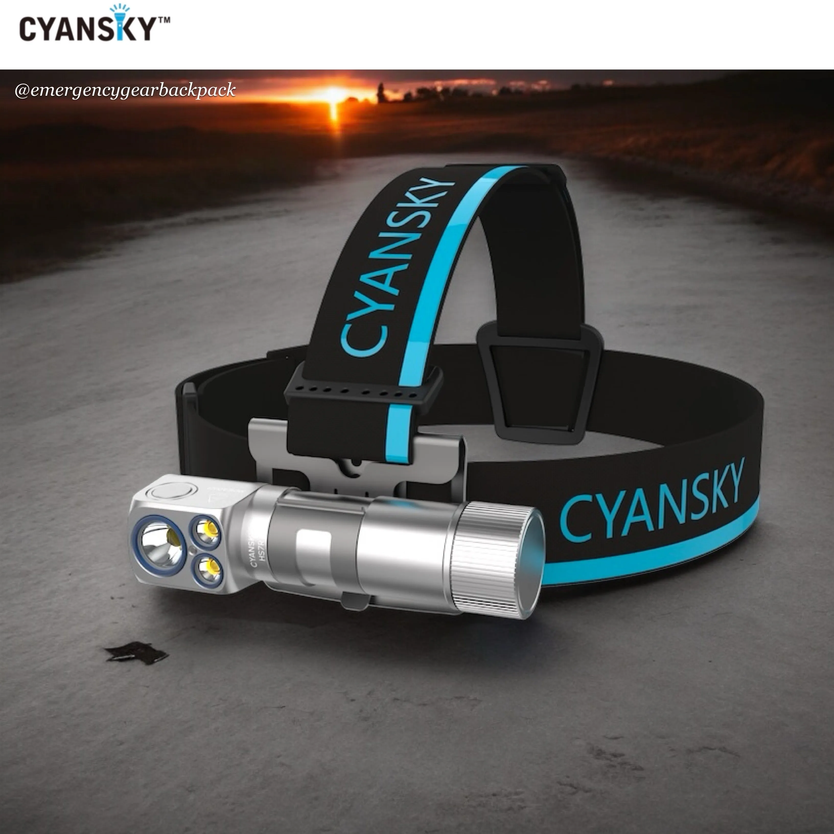 Cyansky HS7R Multifunctional Rechargeable L-shaped Headlamp Updated Version