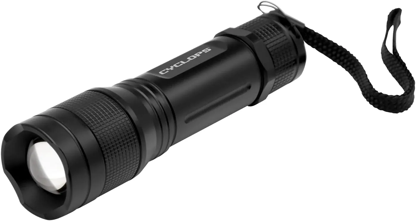 Cyclops TF-350 Lumens 5-Watt LED Bulb Battery Powered Handheld Pocket Flashlight for Camping, Hiking, Emergency