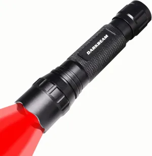 DARKBEAM Red Light Flashlight Tactical LED Rechargeable, Zoomable Portable Handheld Red-Light for Fishing Hunting Detector Astrophotography