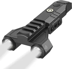 DARKFANG 1450 Lumen Tactical Flashlight Low Profile Design Rechargeable Weapon Light for Picatinny Rail