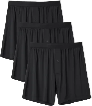 DAVID ARCHY Micro Modal Underwear Soft Mens Boxer Shorts Loose Breathable Boxers for Men Pack