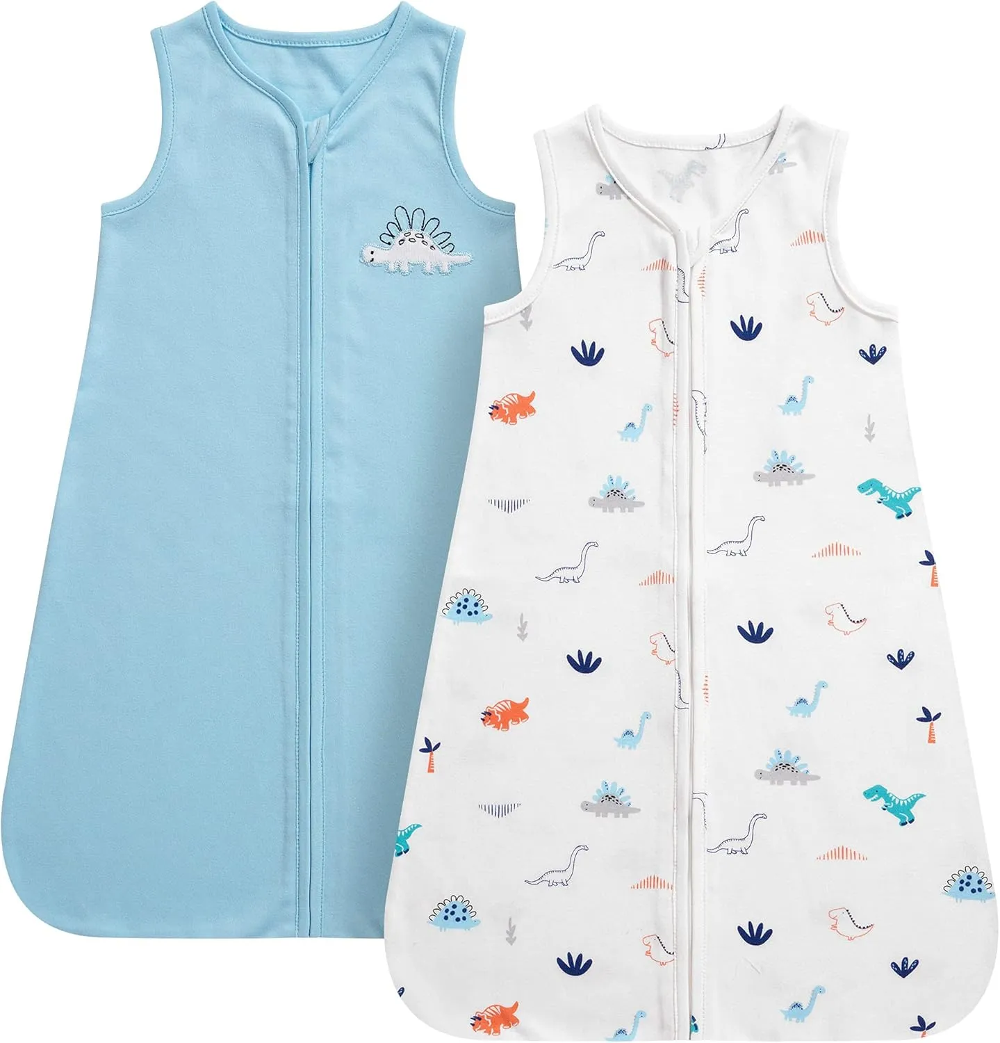 DaysU Cotton Baby Sleep Sack, Baby Sleeping Bag with Two-Way Zipper, 0.5 TOG Wearable Blanket for Newborn Baby Boys and Girls