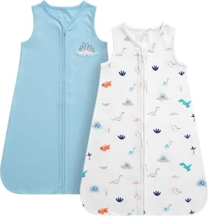 DaysU Cotton Baby Sleep Sack, Baby Sleeping Bag with Two-Way Zipper, 0.5 TOG Wearable Blanket for Newborn Baby Boys and Girls