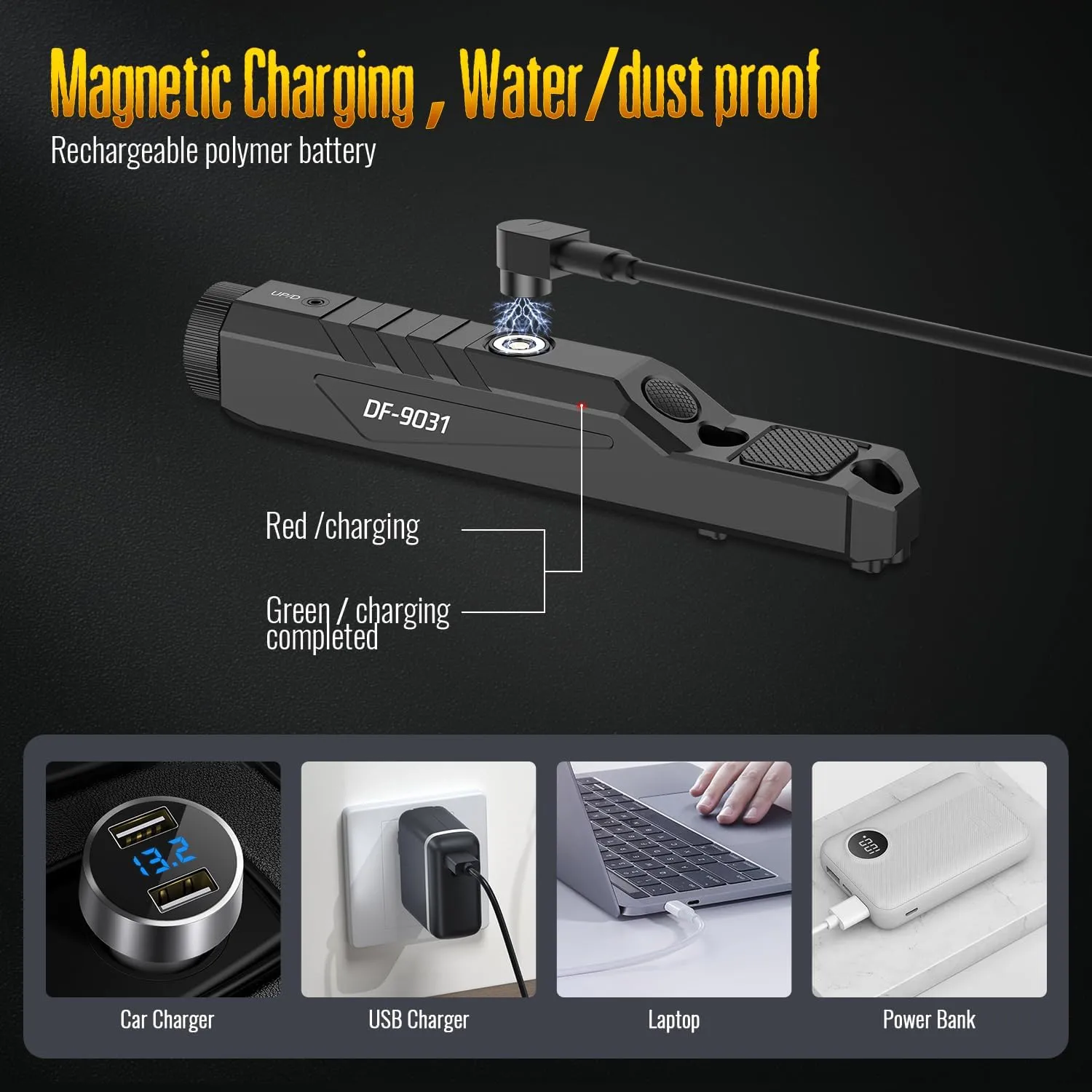 DEFENTAC 1600 Lumens Red Laser Light Combo Compatible with Picatinny/M-Lok Rail, Low Profile Tactical Rifle Laser Sight with Momentary and Strobe, Built-in Pressure Switch, Rechargeable