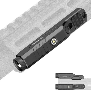 DEFENTAC 1600 Lumens Tactical Flashlight with Momentary and Strobe for Rifle, Weapon Light with Built-in Pressure Switch Compatible with M-Lok Rail Surface, Magnetic Rechargeable