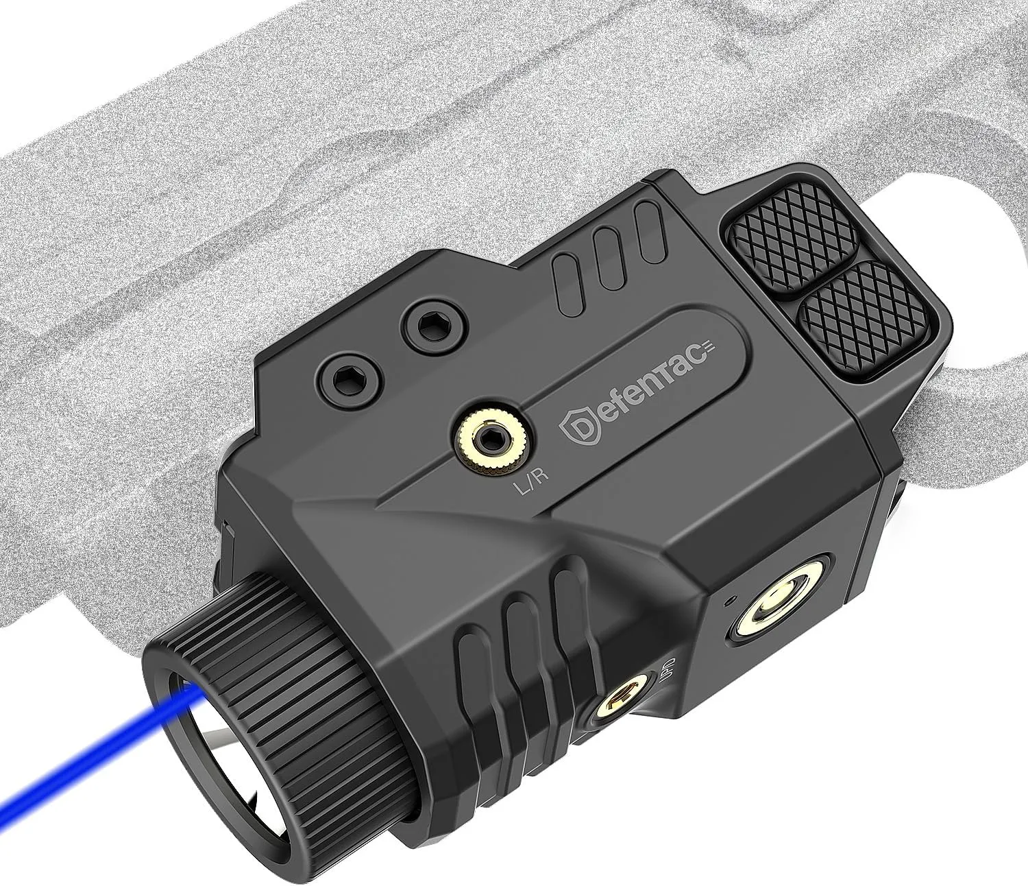 DEFENTAC 800lm Slidable Pistol Light and Red/Green/Blue Laser Sight Combo, Strobe and Momentary Beams for Guns, Magnetic Rechargeable