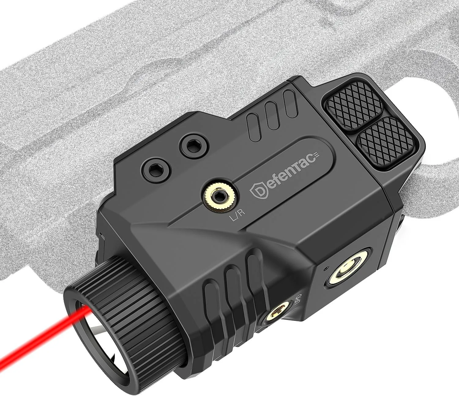 DEFENTAC 800lm Slidable Pistol Light and Red/Green/Blue Laser Sight Combo, Strobe and Momentary Beams for Guns, Magnetic Rechargeable
