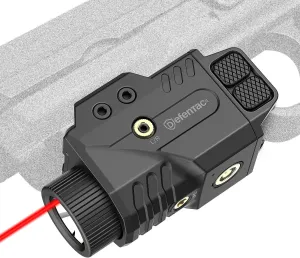 DEFENTAC 800lm Slidable Pistol Light and Red/Green/Blue Laser Sight Combo, Strobe and Momentary Beams for Guns, Magnetic Rechargeable