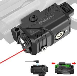 Defentac Combo is Compatible with P365/ X/XL (No X-Macro)/ M&P Shield & Plus 9mm/.40 (No EZ) / Standard Pic-Rail, Red/Green/Blue, Rechargeable