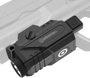 DEFENTAC Pistol Light with Strobe Function for Guns, 600 Lumens Tactical Flashlight for Handguns, High Performance Weapon Light, Magnetic Charging