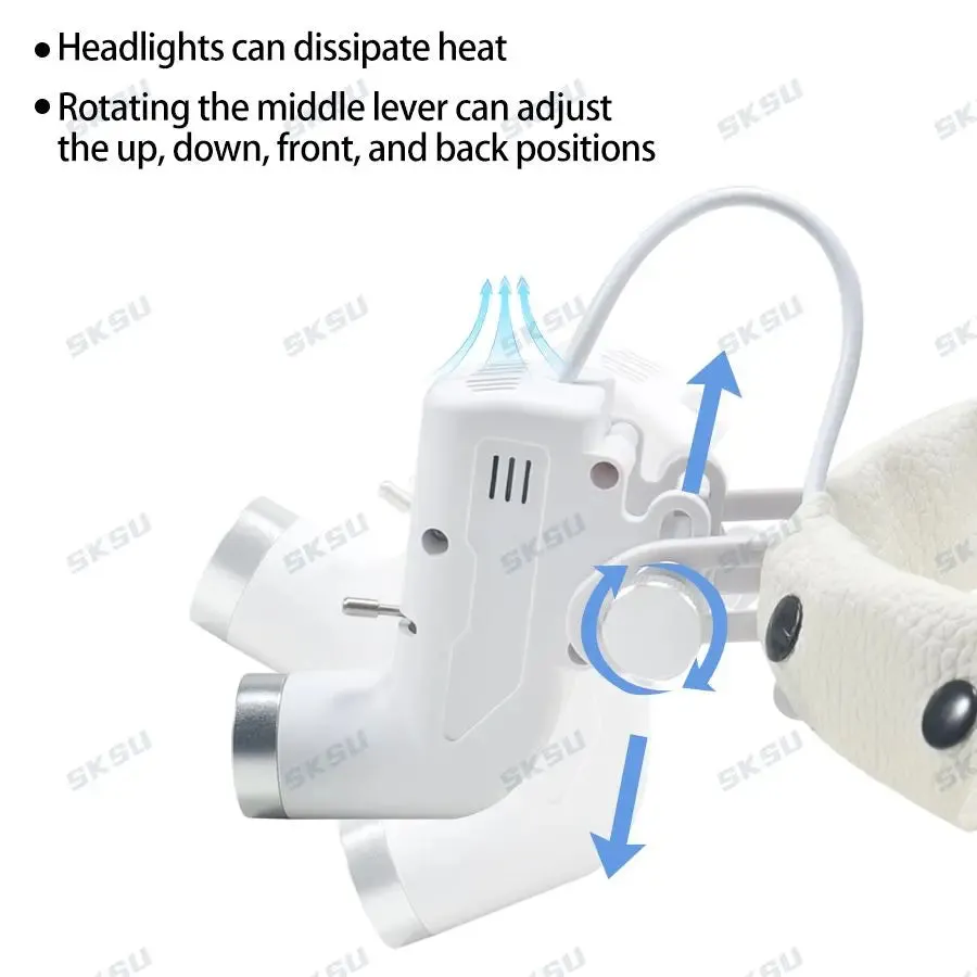 Dental Headlight 5W LED Lamp for Loupes & Surgery - Dentist & Medical Use