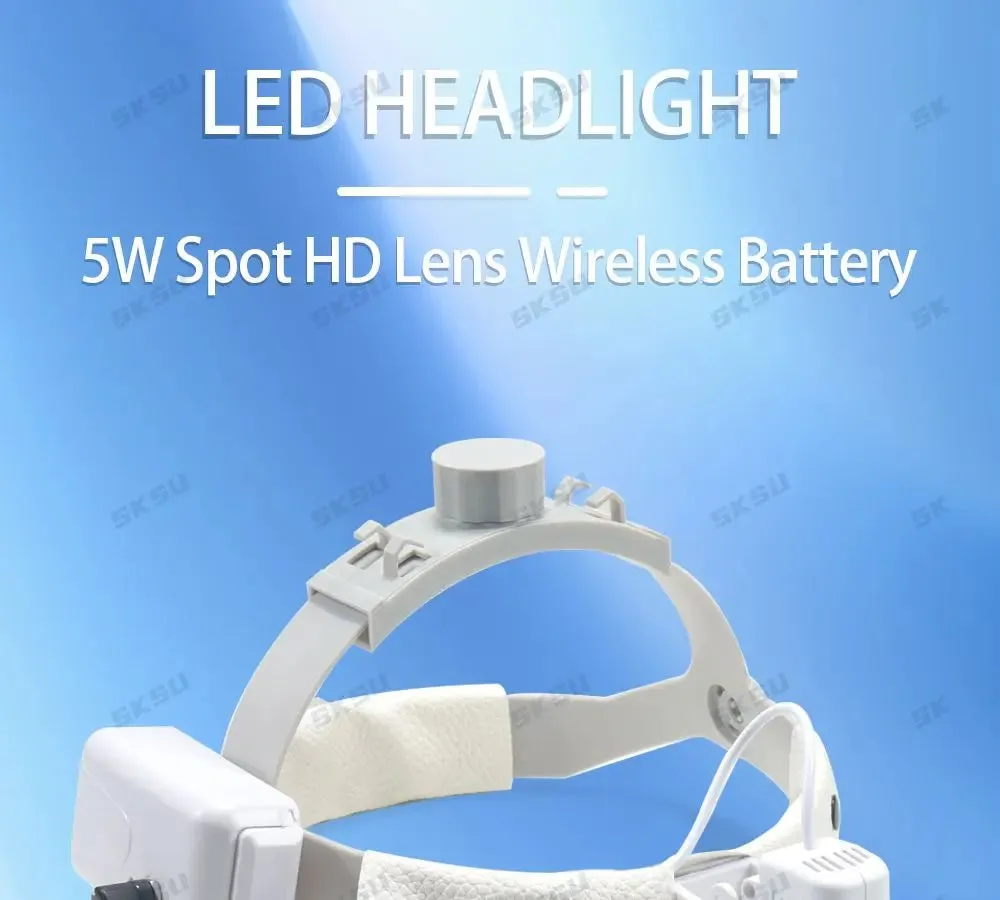 Dental Headlight 5W LED Lamp for Loupes & Surgery - Dentist & Medical Use