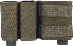 Double 9mm MOLLE Magazine Pouch 5.56 Mag Pouch Set with Quick Release Insert Clip for Tactical Vest