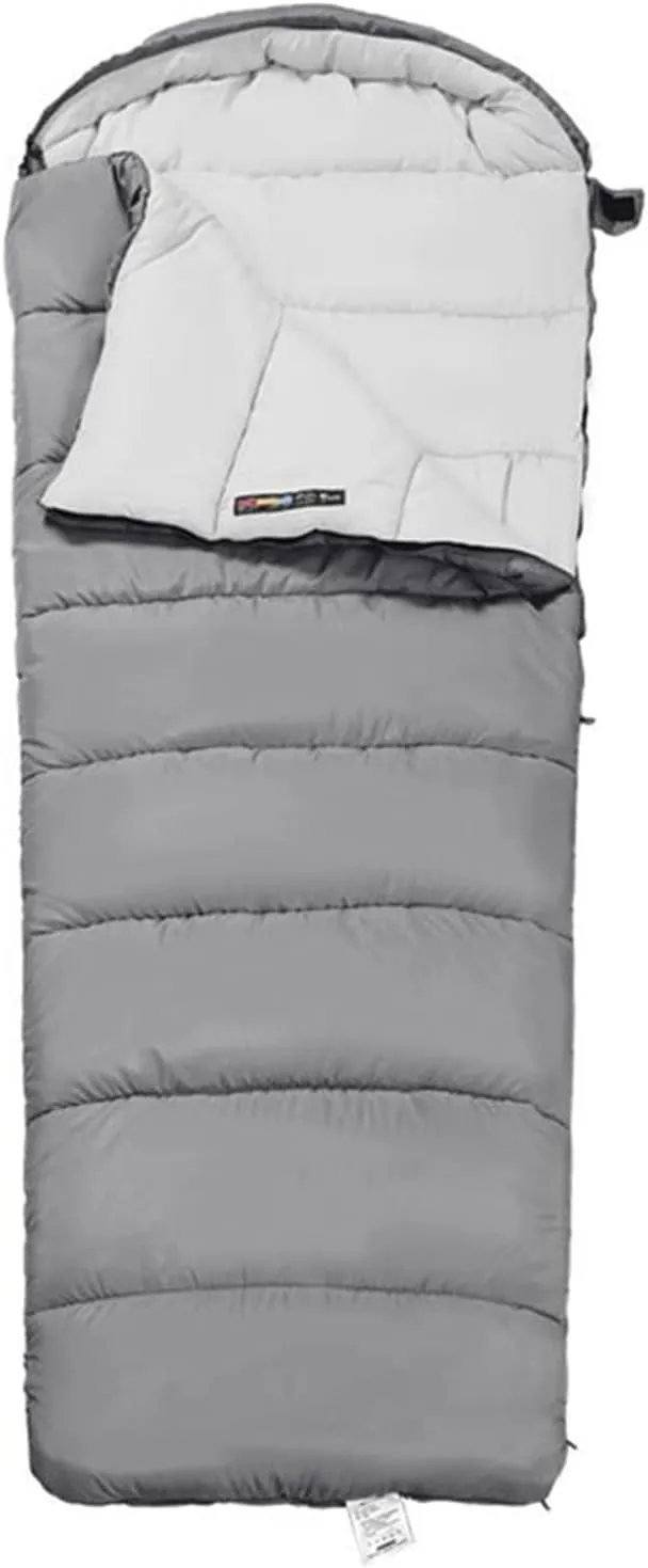 Double Persons Sleeping Bags For Adults with Hooded Anti splashing Breathable and Soft Design, Ideal for Camping,Grey (#4)
