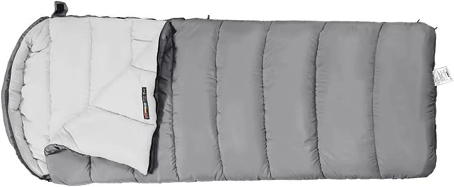 Double Persons Sleeping Bags For Adults with Hooded Anti splashing Breathable and Soft Design, Ideal for Camping,Grey (#4)