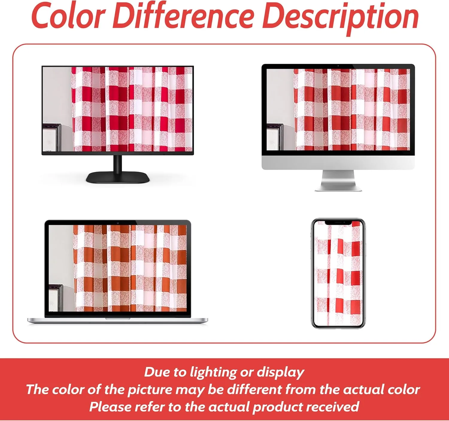 DriftAway Buffalo Plaid Check Curtains Blackout Room Darkening Thermal Insulated Red and White Buffalo Checkered Window Drapes for Farmhouse Bedroom Living Room Grommet Curtain 2 Panels 84 Inch Long