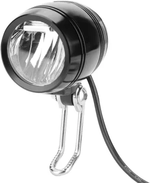 E Bike Headlight 2 in 1 Set Aluminum Front Light Headlamp Light with 1.5m Length Cable Includes Headlight and Horn