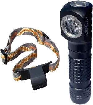 E02 III (Black Version 519A-V1 4000K High CRI R9080) Direct Angle EDC Flashlight/Headlamp,400 Lumens with Magnetic Tail,Clip & Headband