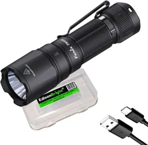 EdisonBright Fenix TK05R 1000 Lumen Rechargeable LED Compact Tactical Flashlight with EBR Accessory Box