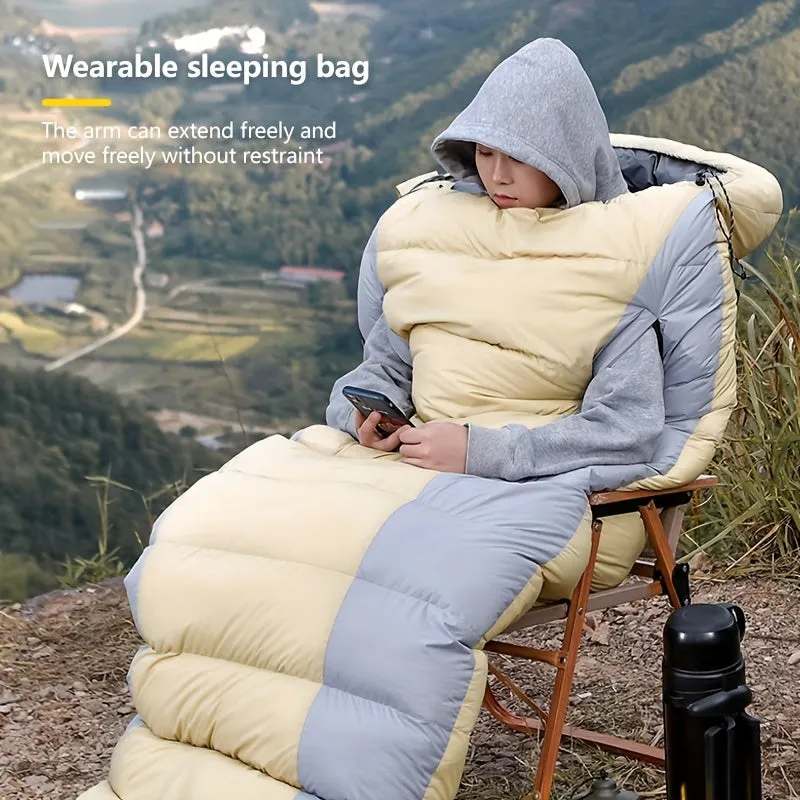 Egg-Shaped Down Sleeping Bag: Full-Season, Zippered, 1-Person, 14  Years, Nylon Fabric, Insulated with Duck Down, Suitable for 0-19°F