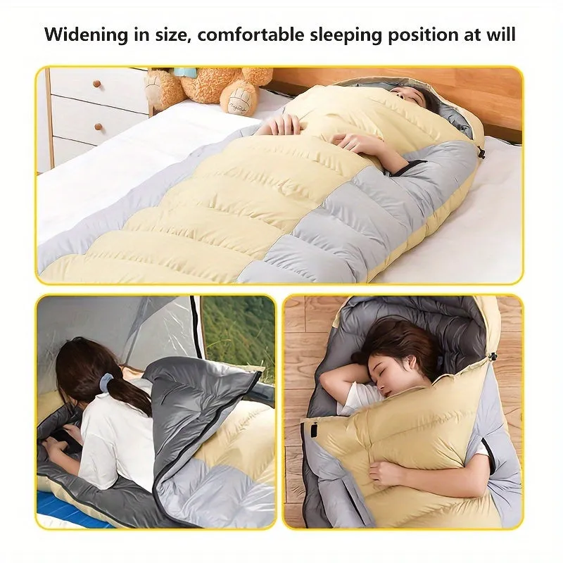 Egg-Shaped Down Sleeping Bag: Full-Season, Zippered, 1-Person, 14  Years, Nylon Fabric, Insulated with Duck Down, Suitable for 0-19°F