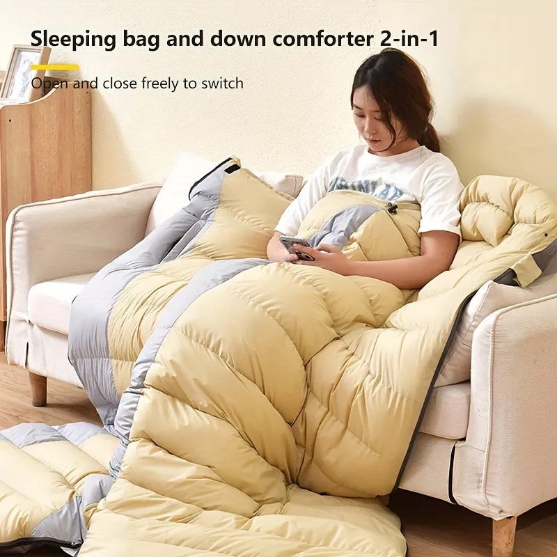 Egg-Shaped Down Sleeping Bag: Full-Season, Zippered, 1-Person, 14  Years, Nylon Fabric, Insulated with Duck Down, Suitable for 0-19°F