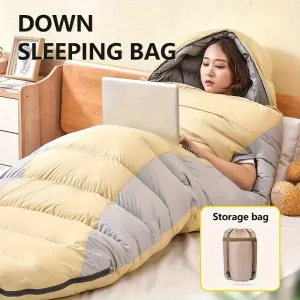Egg-Shaped Down Sleeping Bag: Full-Season, Zippered, 1-Person, 14  Years, Nylon Fabric, Insulated with Duck Down, Suitable for 0-19°F