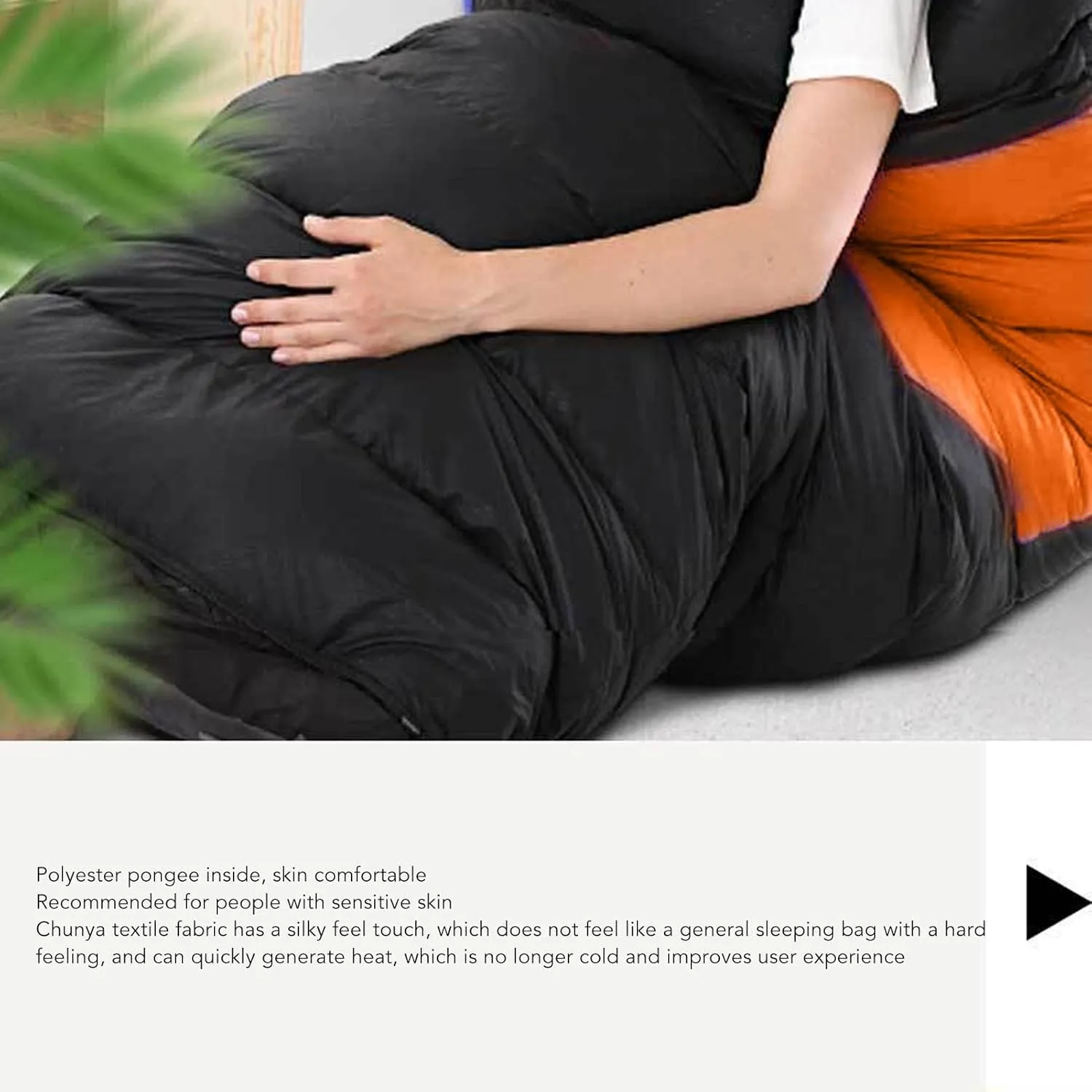 Electric Heating Sleeping Bag, USB Heated Thermal Design, Down Cotton Material, Breathable and Dry, Skin Friendly and Soft, for Outdoor Camping, with Temperature Control and