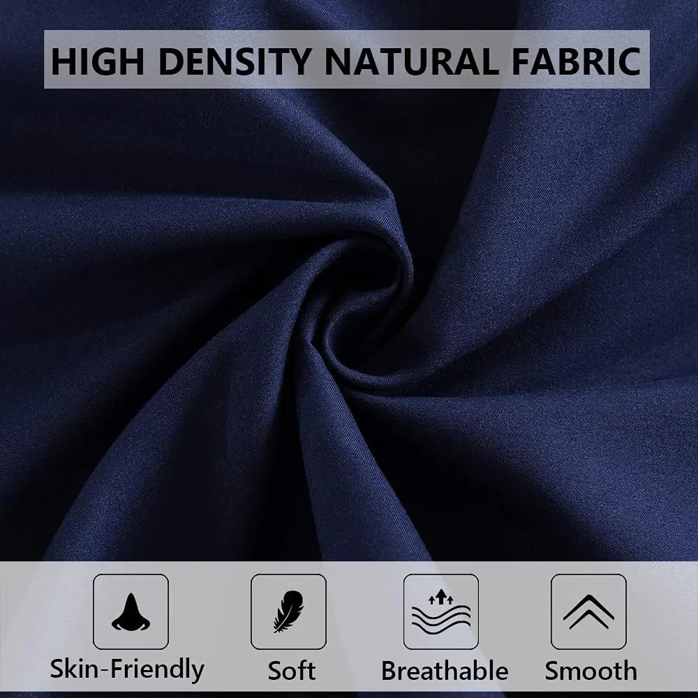 ELNIDO QUEEN Body Pillow with Pillowcase - Soft Long Bed Pillow for Adults - Breathable Full Body Pillow Insert for Sleeping, 20x54inches, Navy Blue